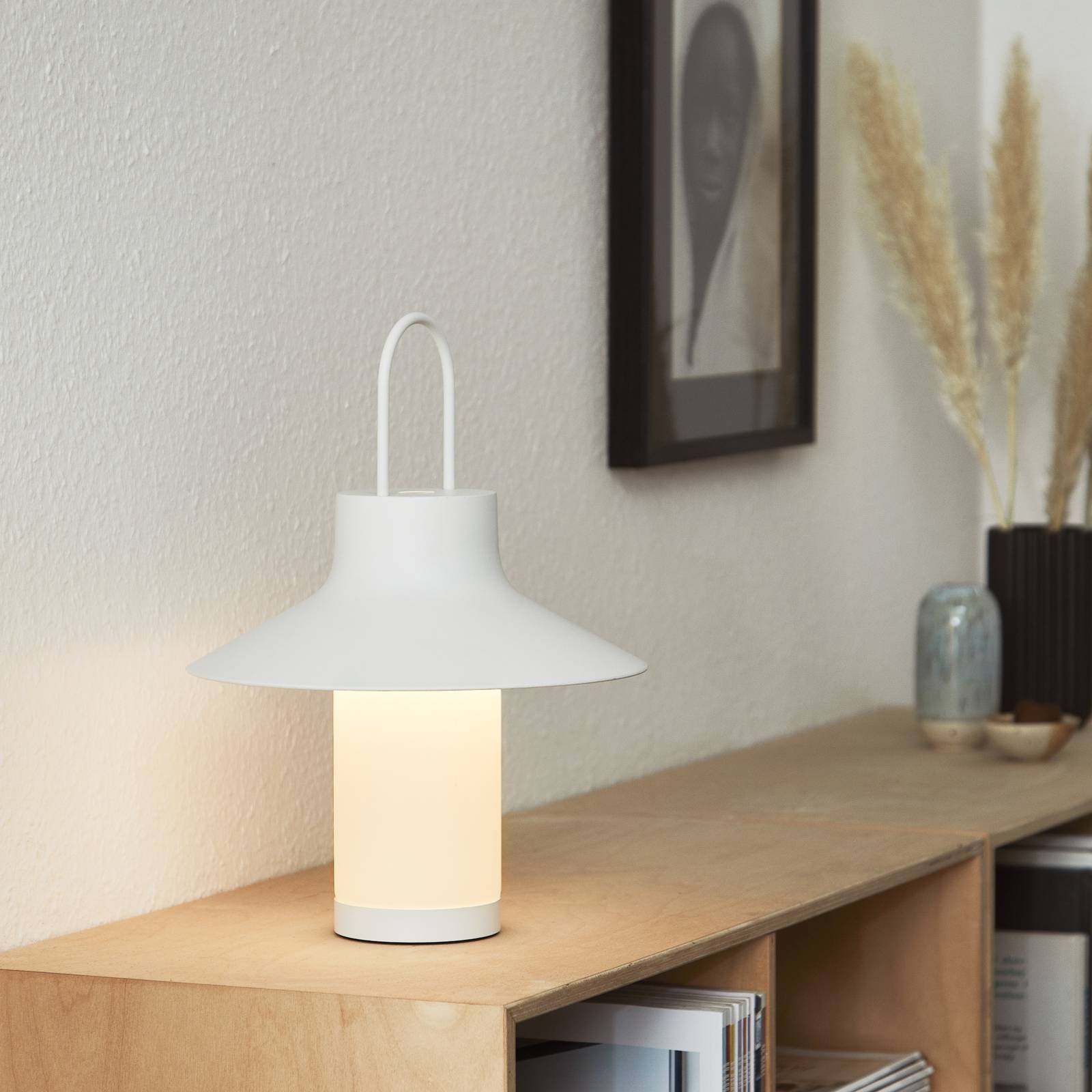 LOOM DESIGN LED-Akku-Tischleuchte Shadow Large, weiß, IP65 günstig online kaufen