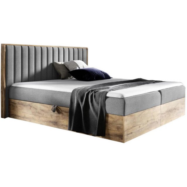 Beautysofa Boxspringbett WOOD4 Die Lieferung beinhaltet die Lieferung in di günstig online kaufen