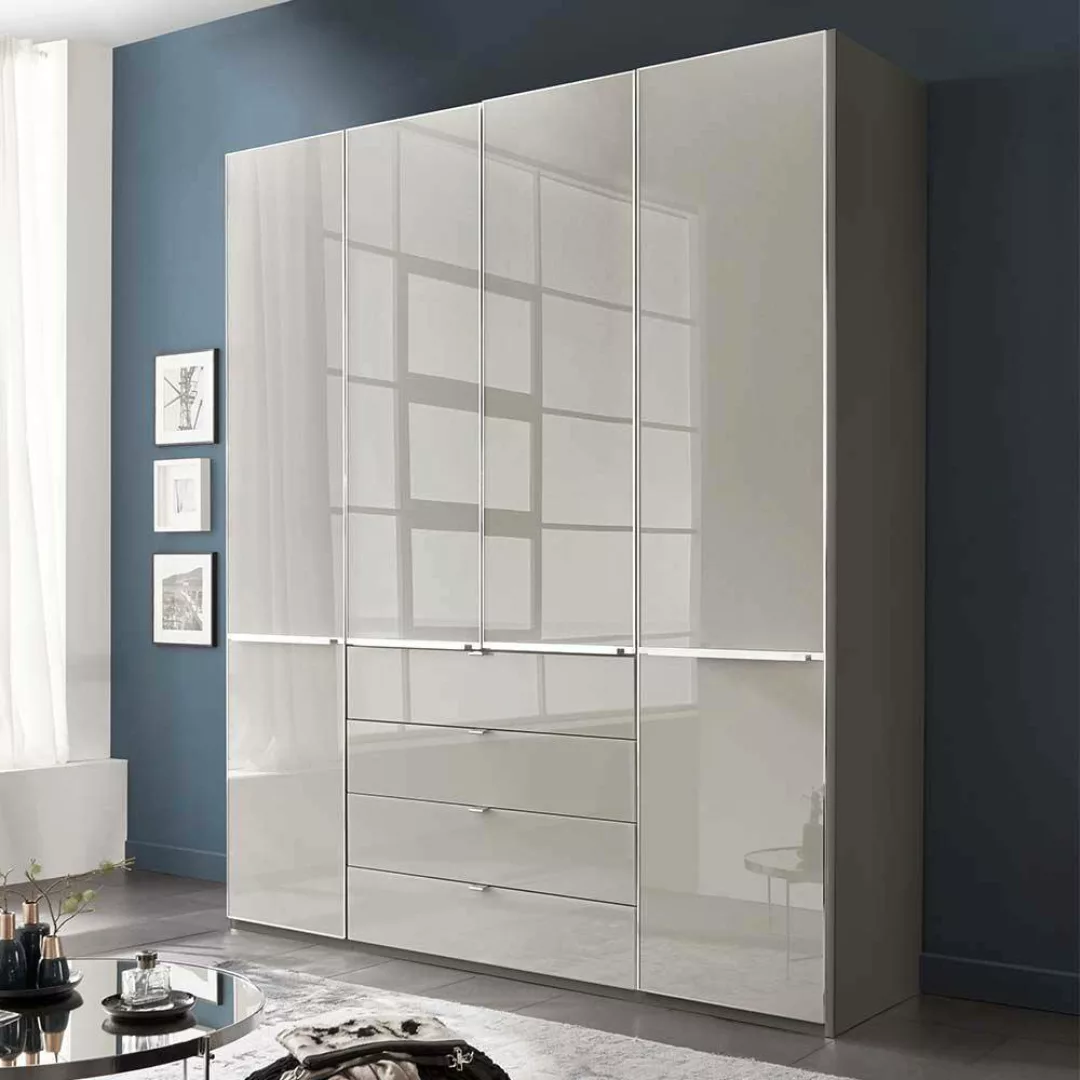 Drehtürschrank zweifarbig Kleiderschrank in modernem Design 216 cm hoch günstig online kaufen