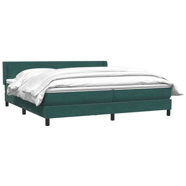 vidaXL Bett Boxspringbett mit Matratze Dunkelgrün 200x220 cm Samt günstig online kaufen