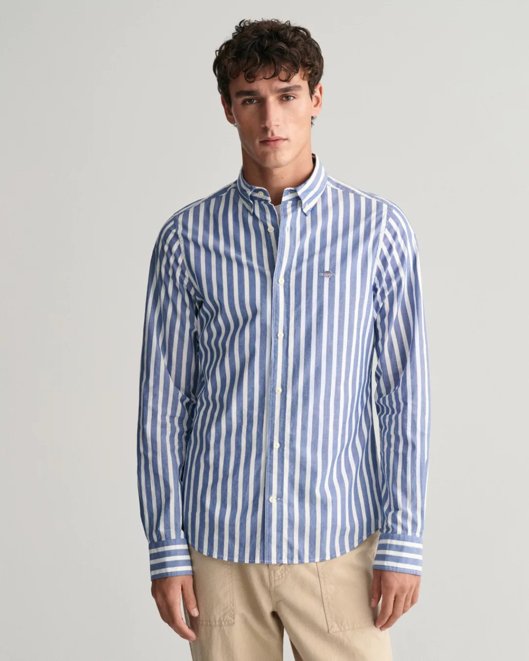 Gant College Hemd Stripe Blau - Größe 3XL günstig online kaufen