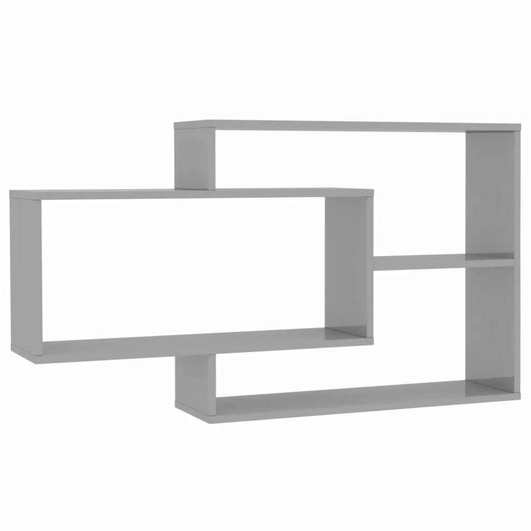 Wandregale Hochglanz-grau 104×24×60 Cm Spanplatte günstig online kaufen