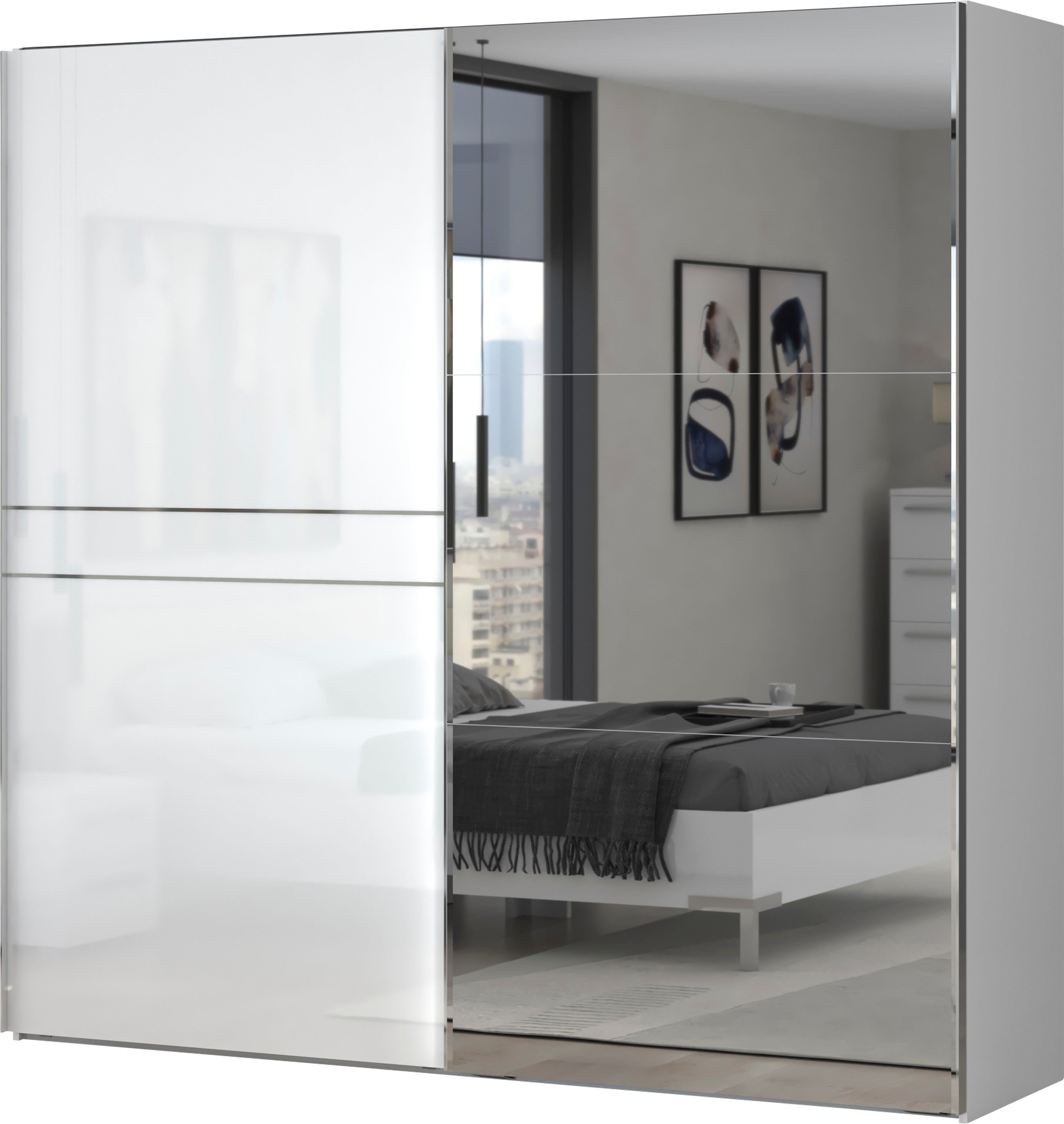 Places of Style Schwebetürenschrank "Piano, mit Einlegeböden, Kleiderstange günstig online kaufen