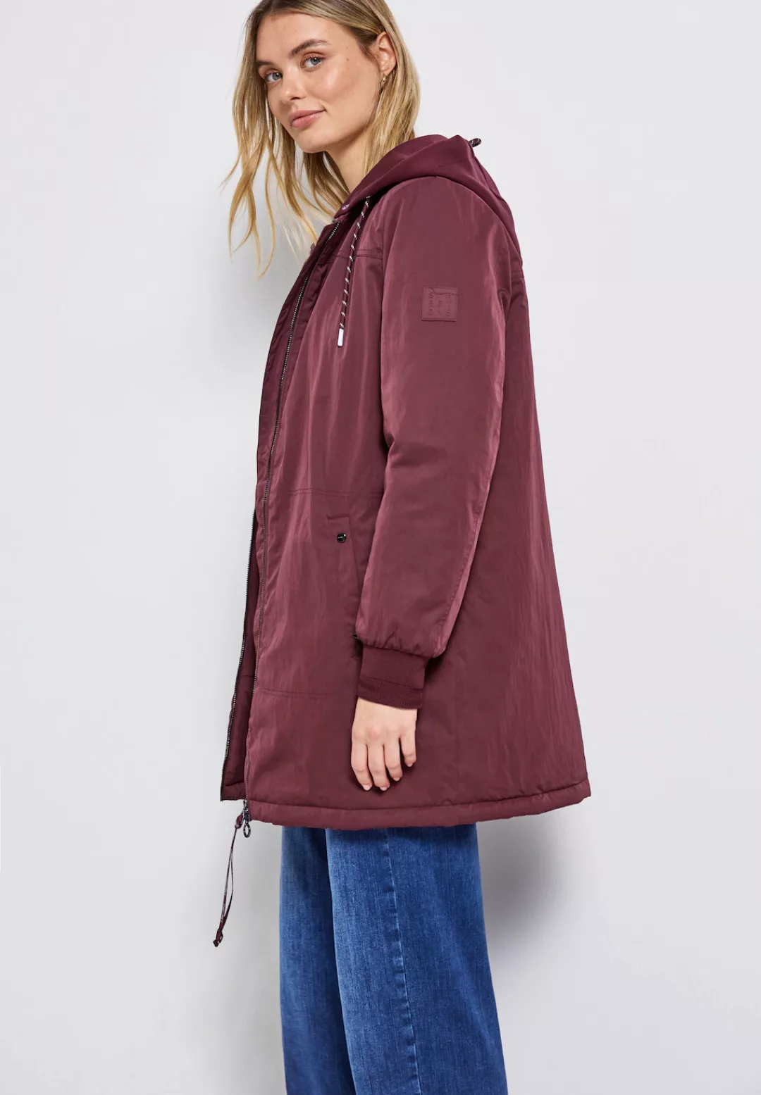 STREET ONE Blouson, mit Kapuze, lang, mit abnehmbarer Kapuze mit Tunnelzug günstig online kaufen
