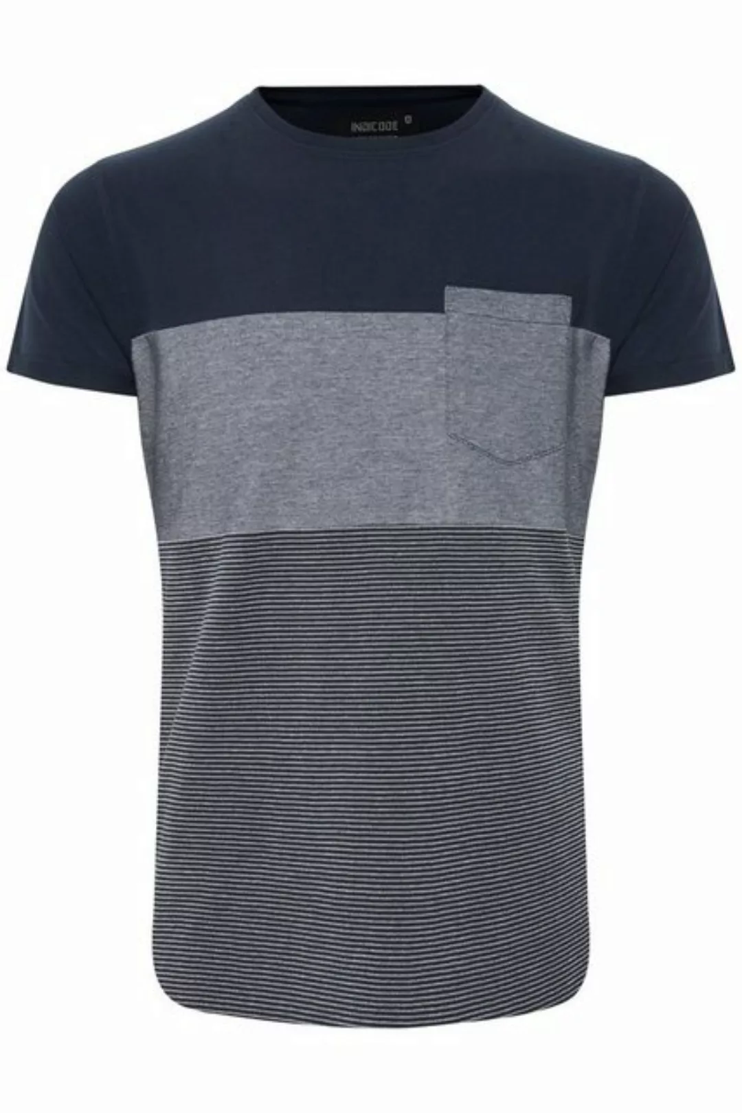 Indicode T-Shirt IDMorler T-Shirt im Colorblock-Look günstig online kaufen