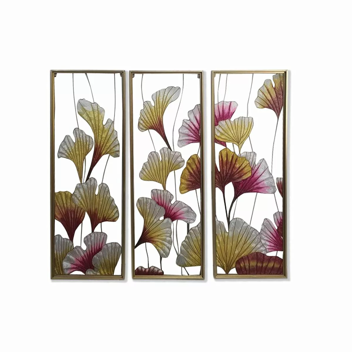 Leinwand Dkd Home Decor 3 Stücke Tropical Pflanzenblatt (122 X 3 X 122 Cm) günstig online kaufen