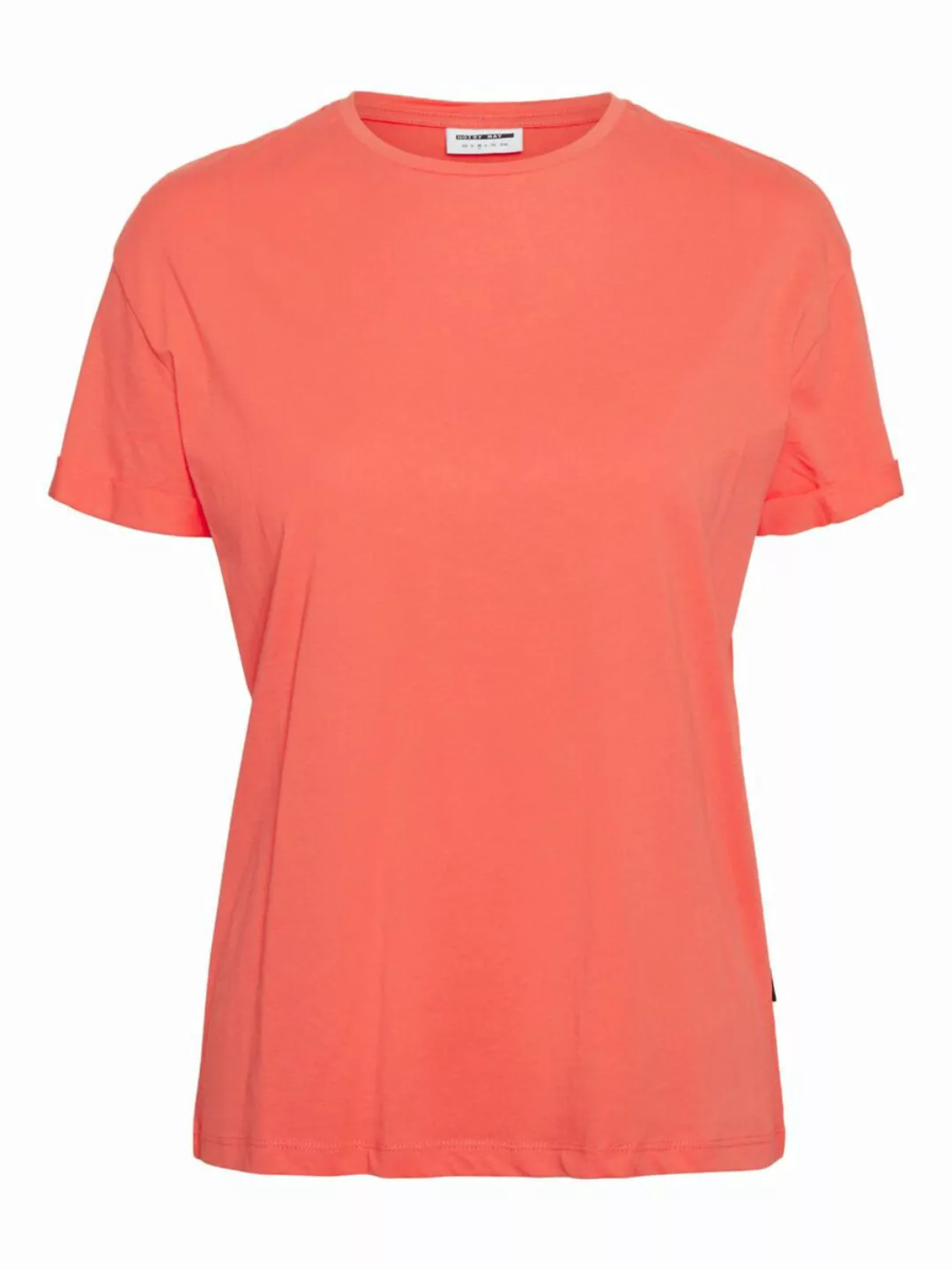NOISY MAY Organic O-neck T-shirt Damen Rot günstig online kaufen