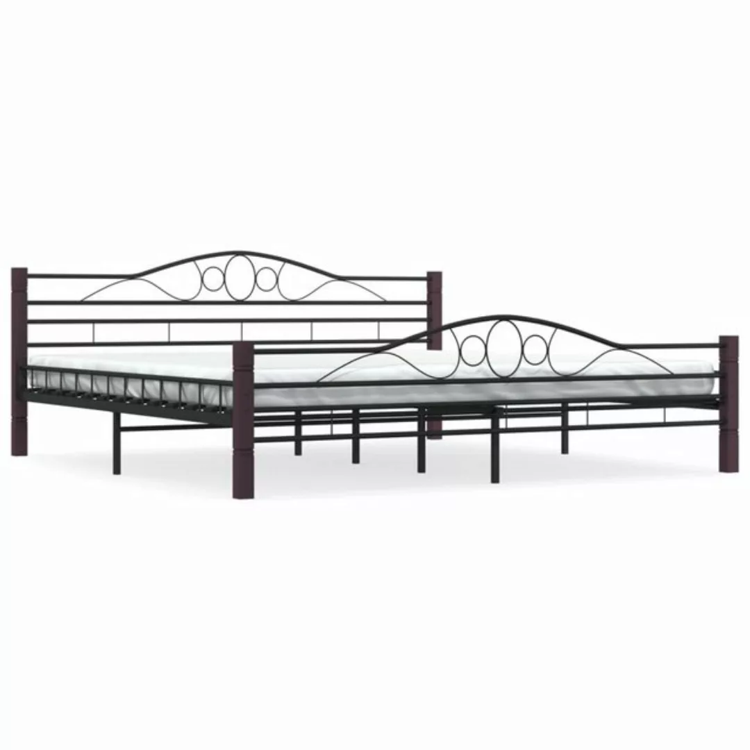 Bettgestell Schwarz Metall 200×200 Cm günstig online kaufen