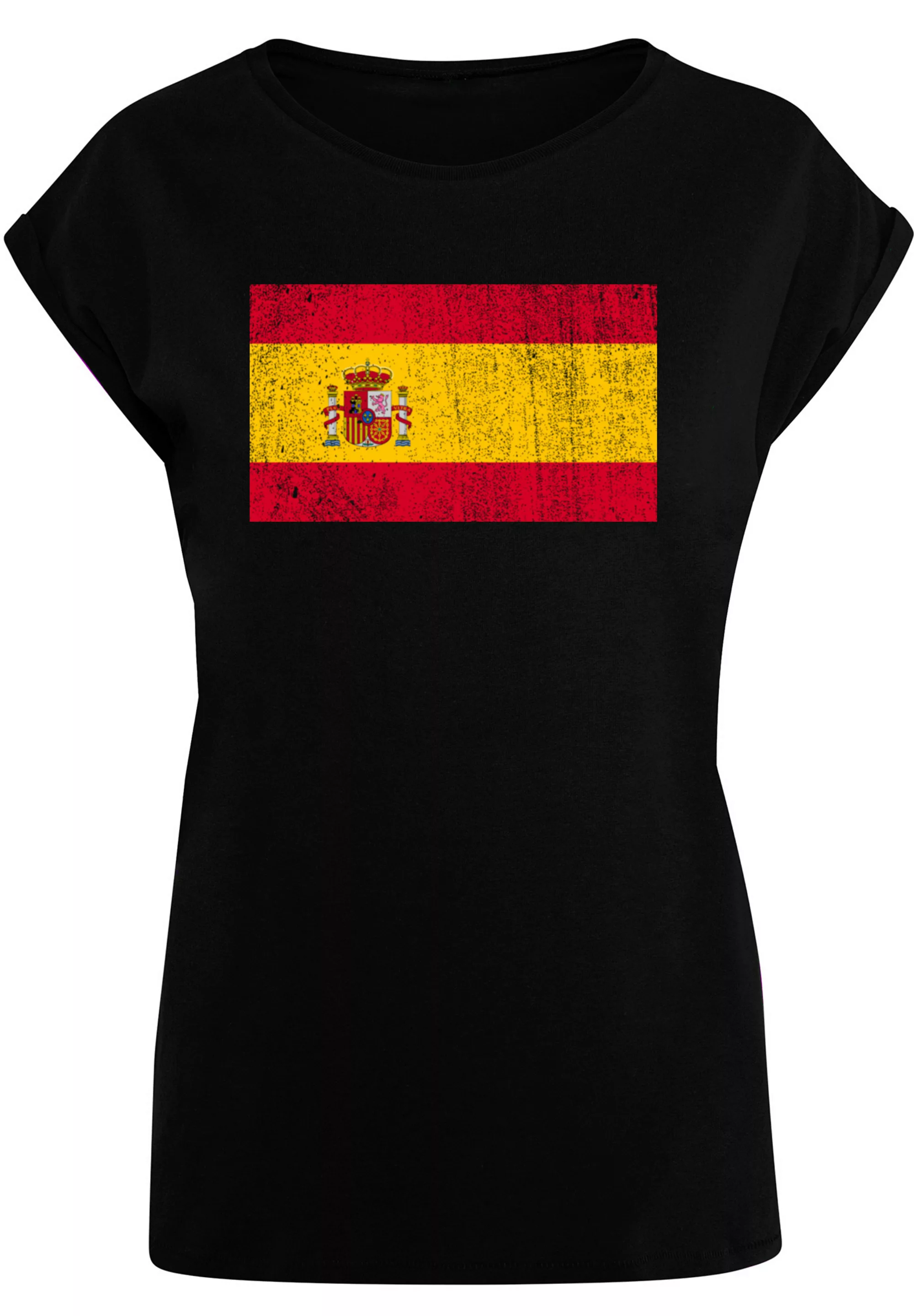 F4NT4STIC T-Shirt "Spain Spanien Flagge distressed", Print günstig online kaufen