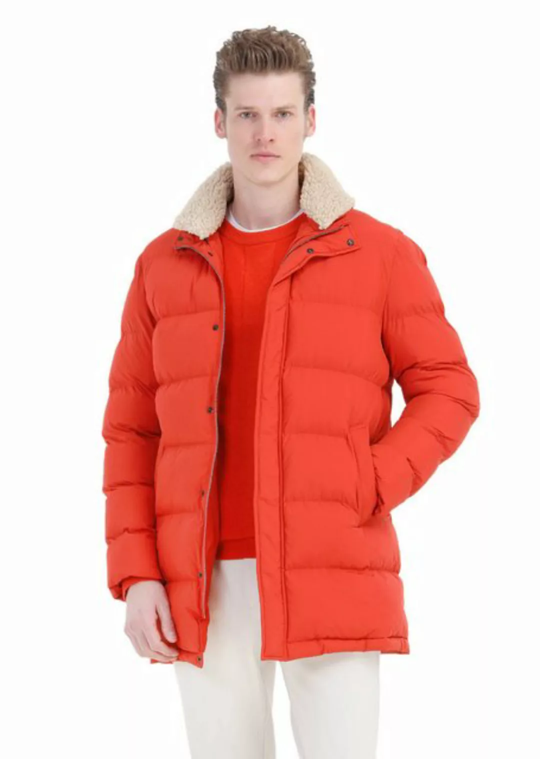 RAMSEY Winterjacke Orange Webmantel günstig online kaufen