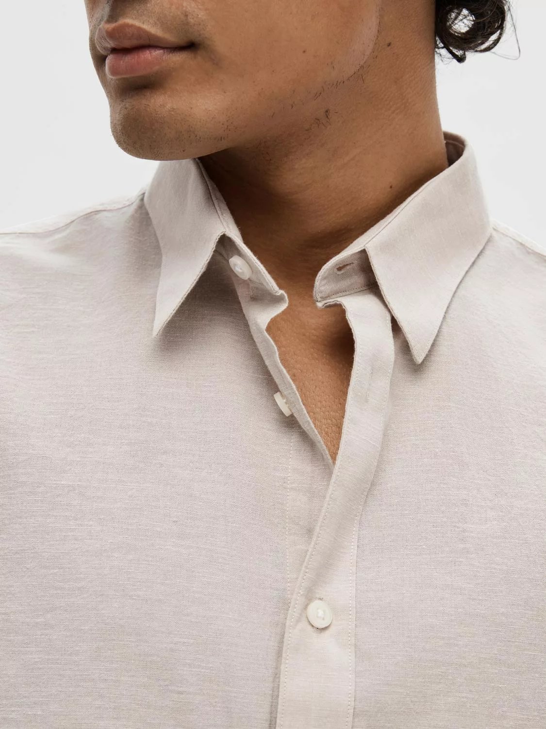 SELECTED HOMME Leinenhemd NEW-LINEN SHIRT unifarben günstig online kaufen