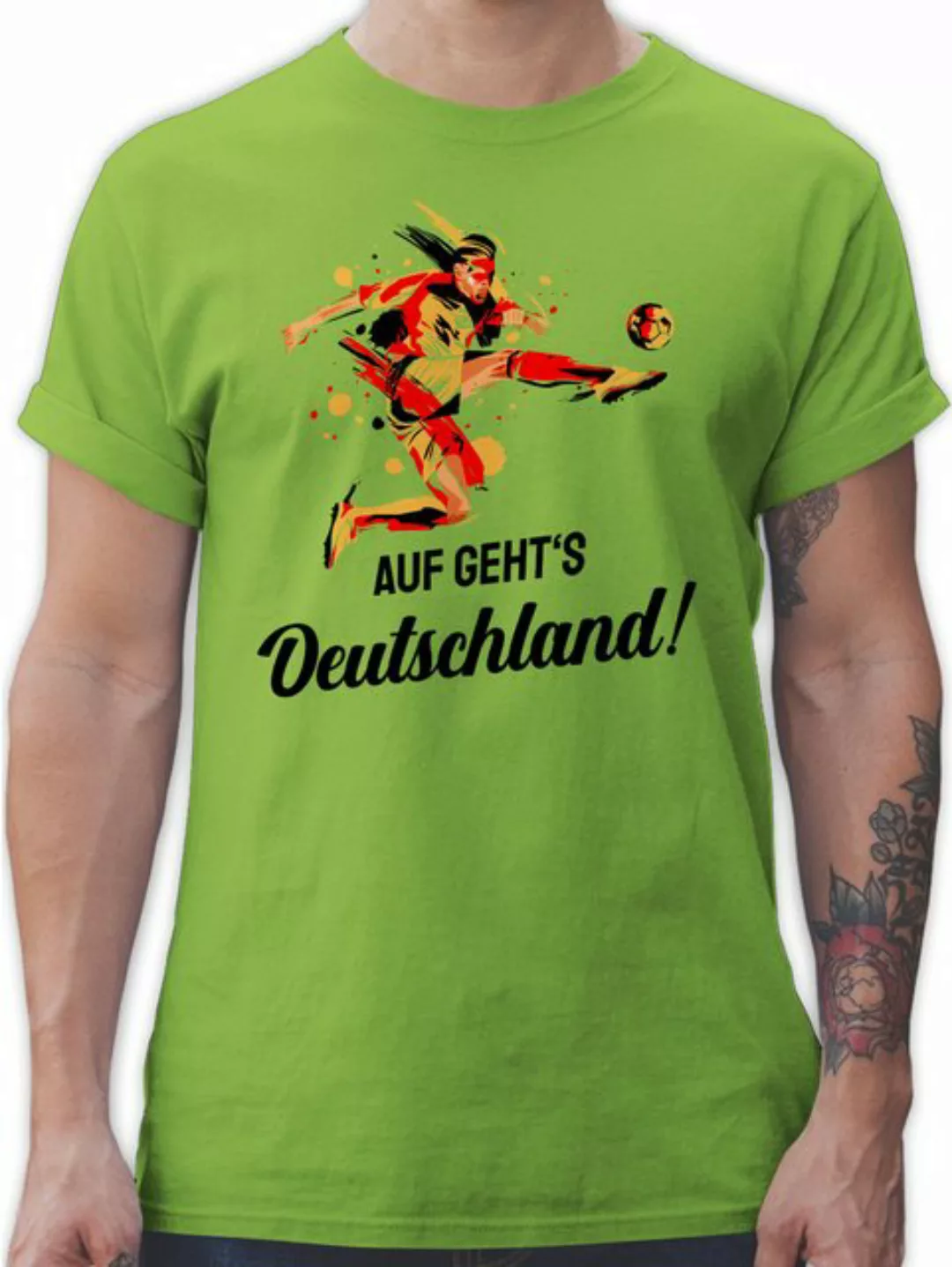 Shirtracer T-Shirt Auf gehts Deutschland Germany 2024 Fussball EM Fanartike günstig online kaufen