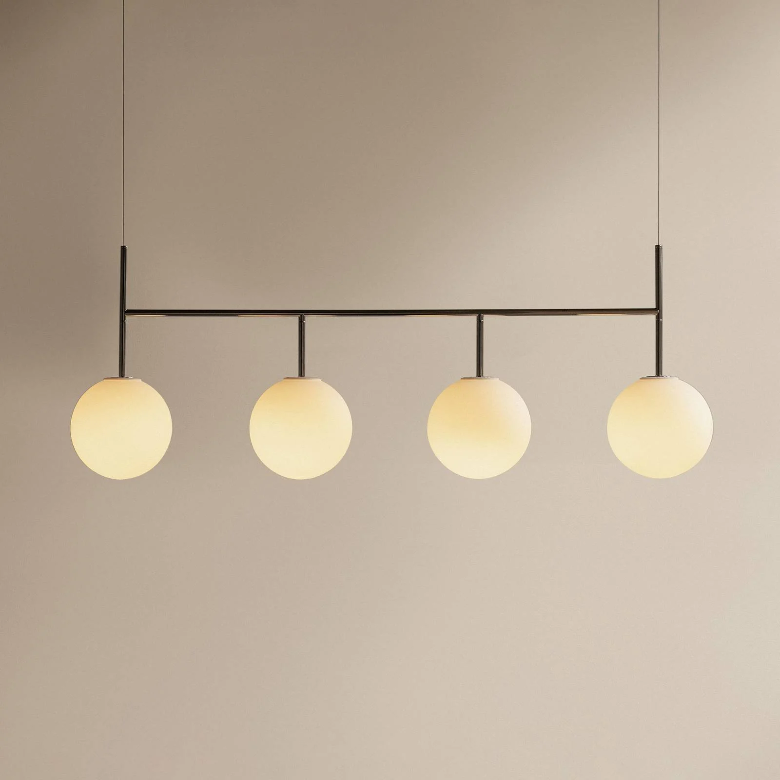 Audo, TR Bulb Frame, Hängeleuchte, 4-flammig, stahlgrau/weiß günstig online kaufen
