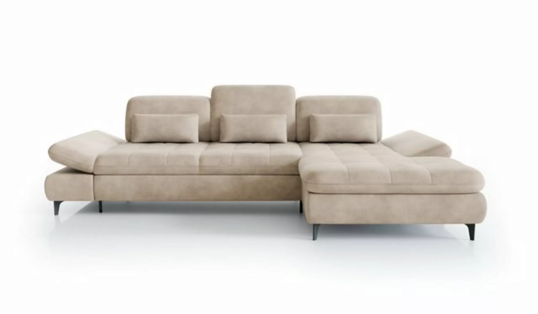 Hygger Möbelhaus Ecksofa NOLA Sofa L Form Incl. Arm und Kopfteilverstellung günstig online kaufen