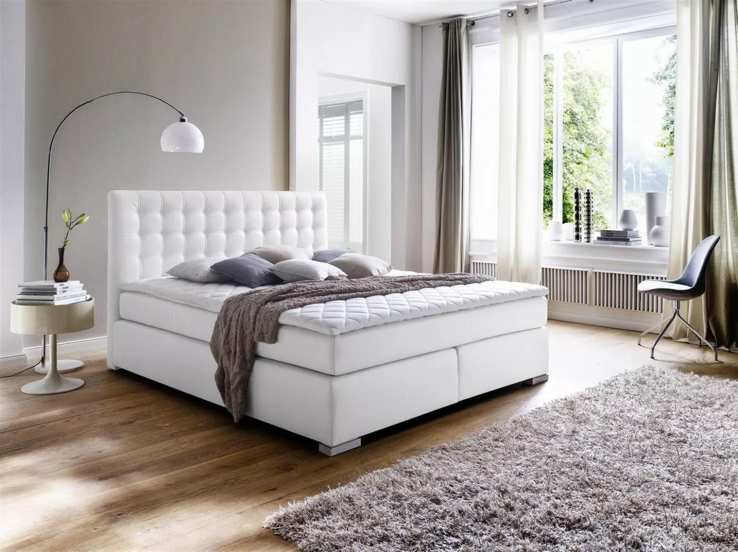 möbelando Boxspringbett Lenno, 162 x 117 x 211 cm (B/H/T) günstig online kaufen