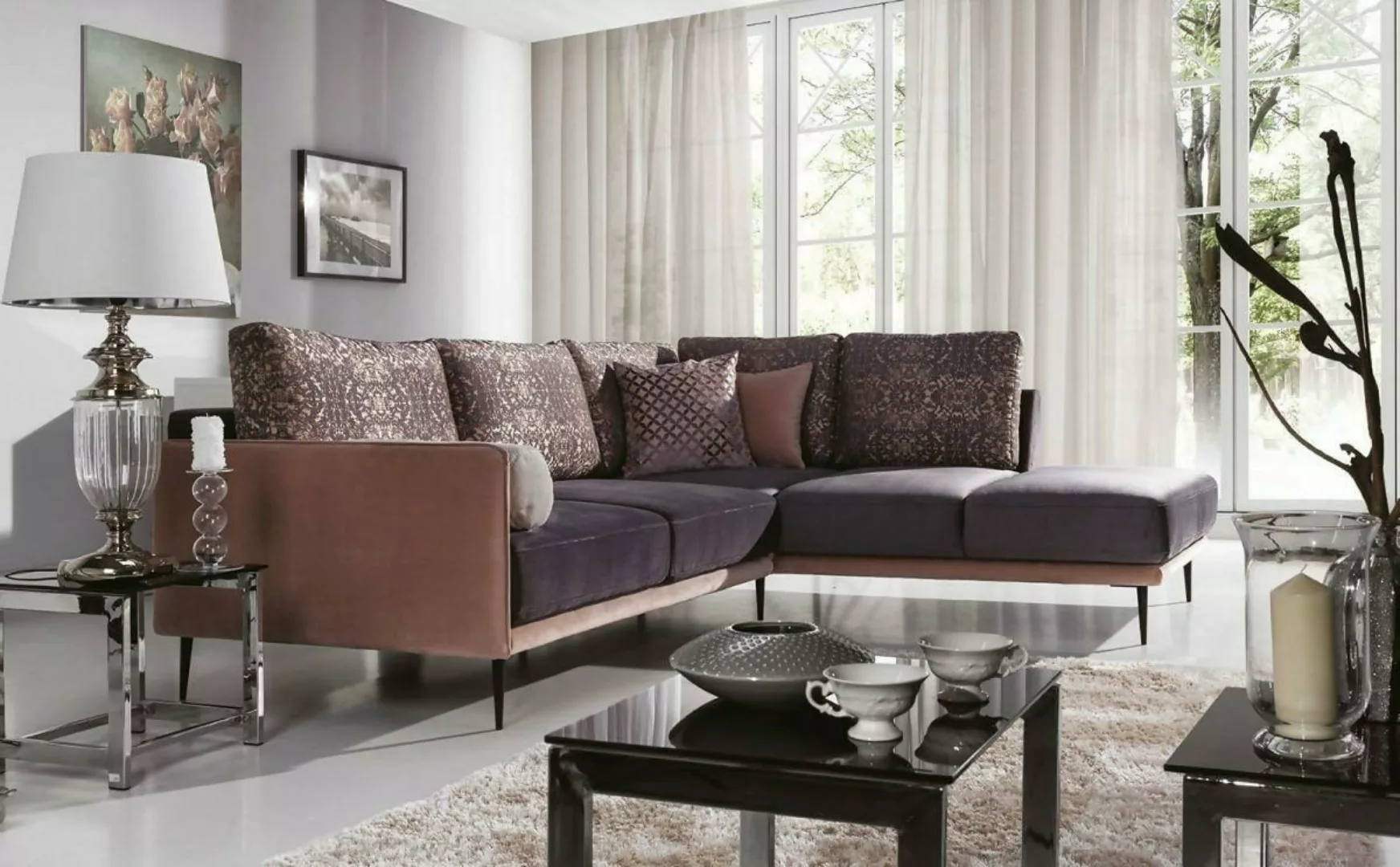 JVmoebel Ecksofa XXL Polster Sofa Eck Sitz Polster Designer Couchen Sofas, günstig online kaufen