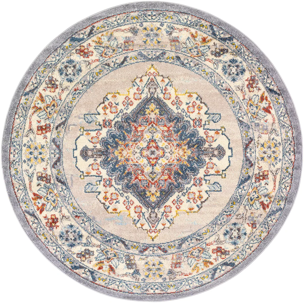 Livabliss Teppich »CASABLANCA«, rund, 13 mm Höhe, Vintage Orientteppich, Ku günstig online kaufen