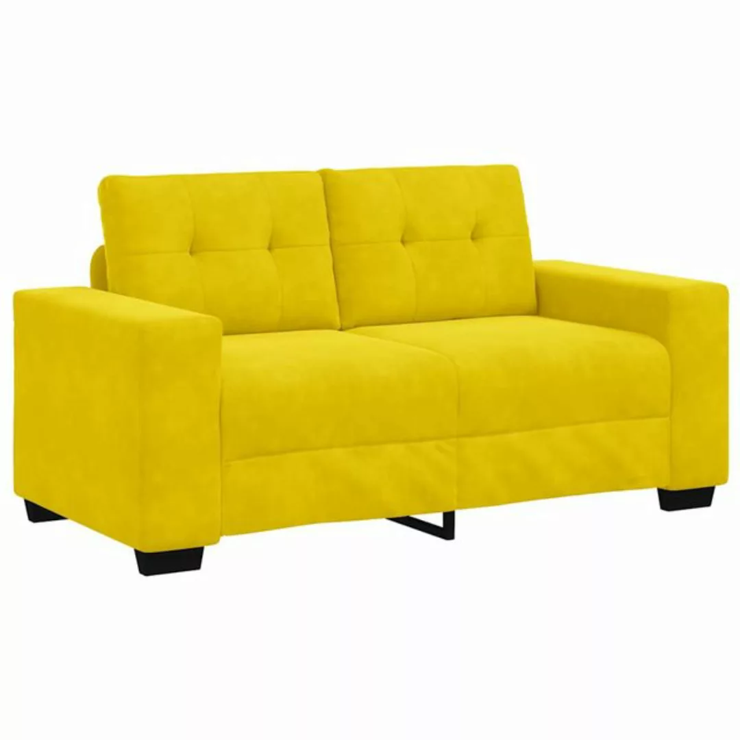 vidaXL Sofa Zweisitzer-Sofa Gelb 120 cm Samt günstig online kaufen