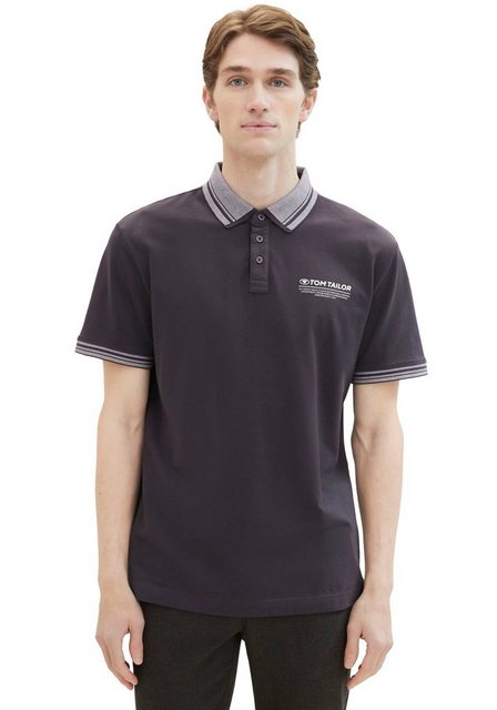 TOM TAILOR Poloshirt mit Logo-Schriftzug auf der Brust günstig online kaufen