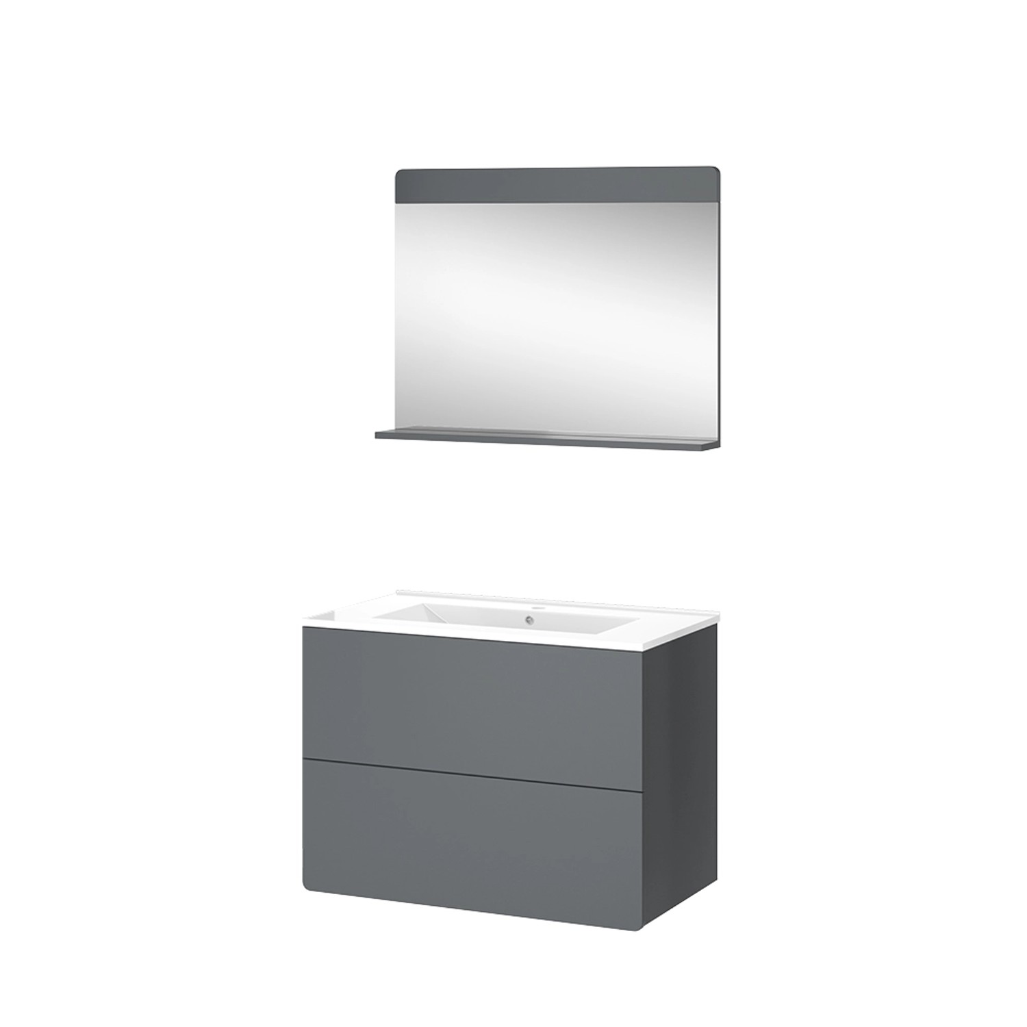 Vicco Badmöbel-Set Izan, Grau, 3 Teile, günstig online kaufen