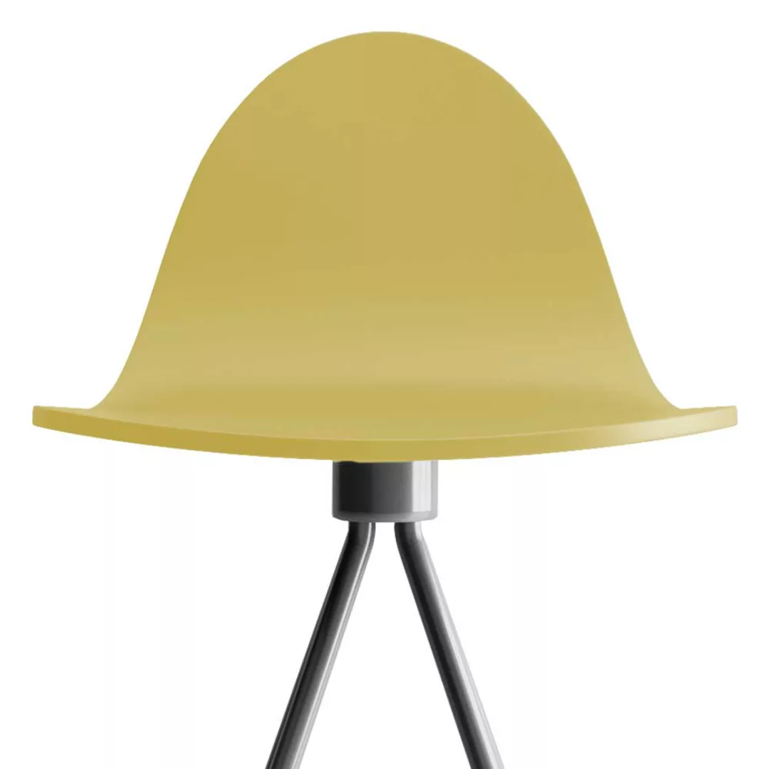 Hochhocker in Gelb lackiert drehbarer Sitzfläche günstig online kaufen