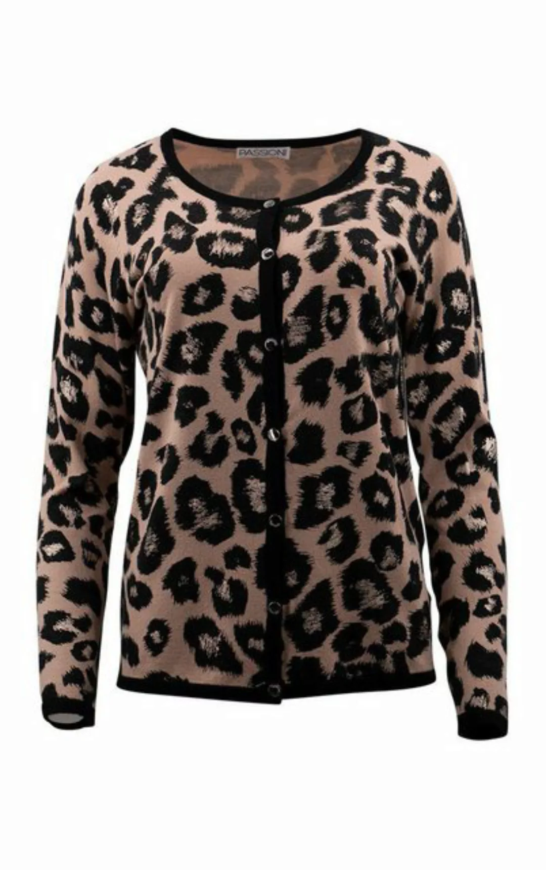 Passioni 2-in-1-Strickjacke Twinset mit Leo-Print günstig online kaufen