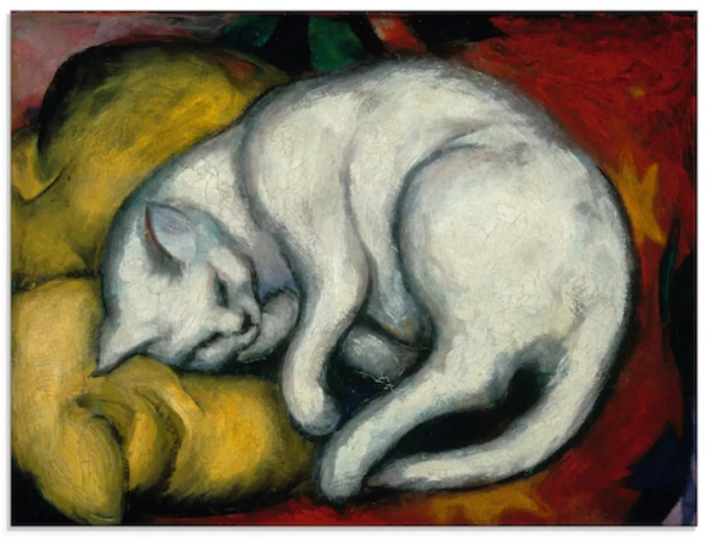 Artland Glasbild »Die weisse Katze. 1912«, Haustiere, (1 St.), in verschied günstig online kaufen