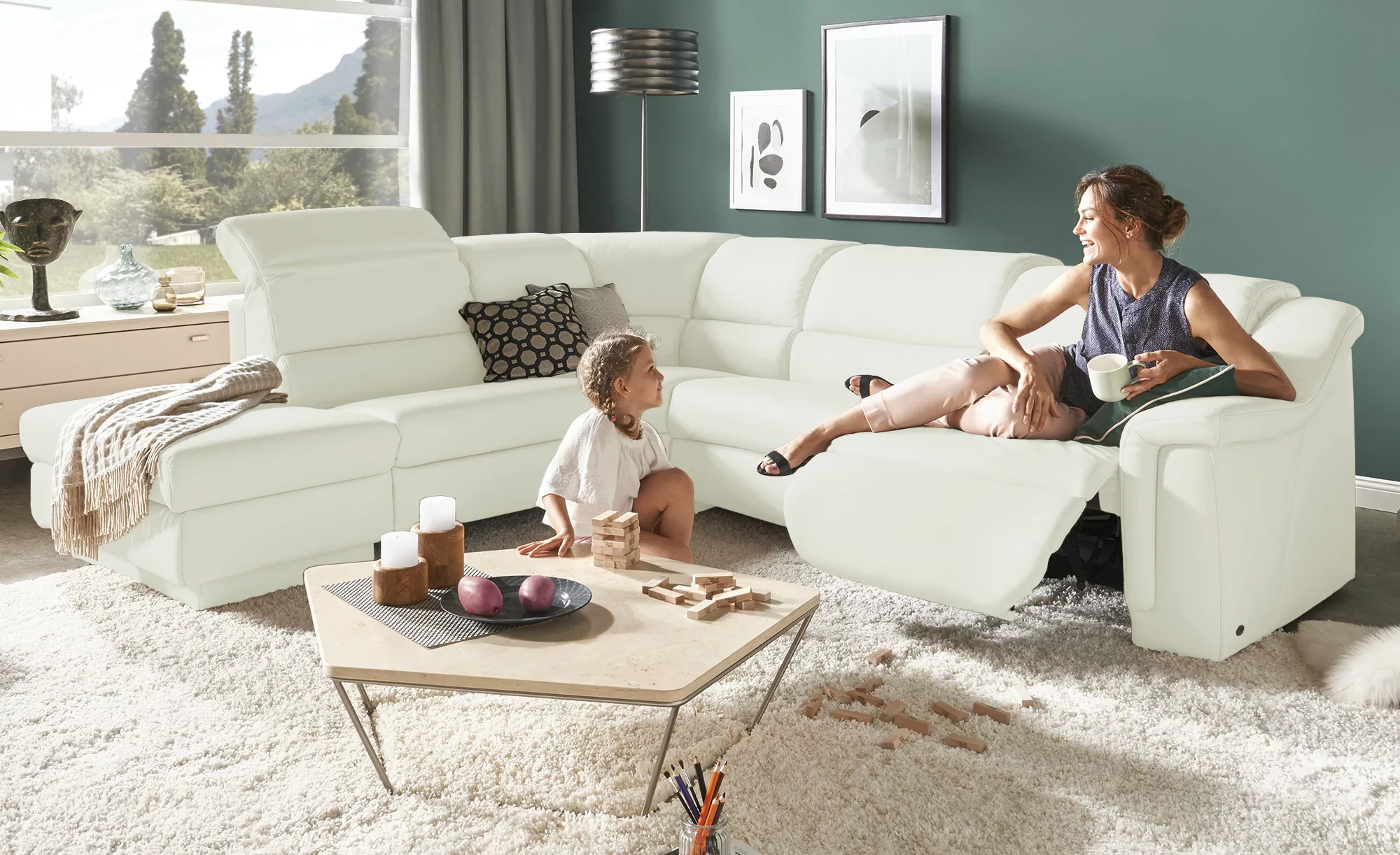 himolla Ecksofa  1301 ¦ creme ¦ Maße (cm): B: 294 H: 86 T: 256 Polstermöbel günstig online kaufen