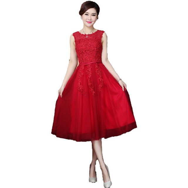 KIKI Abendkleid Xun Spitzenkleid Rock 2024 neuer Stil mittellanger Stil günstig online kaufen