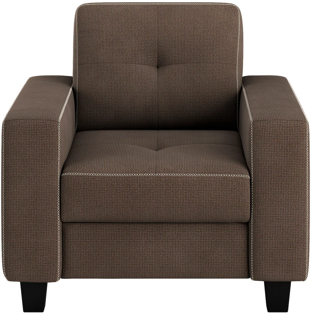Places of Style Sessel "Varese", Kreuznaht in beige günstig online kaufen