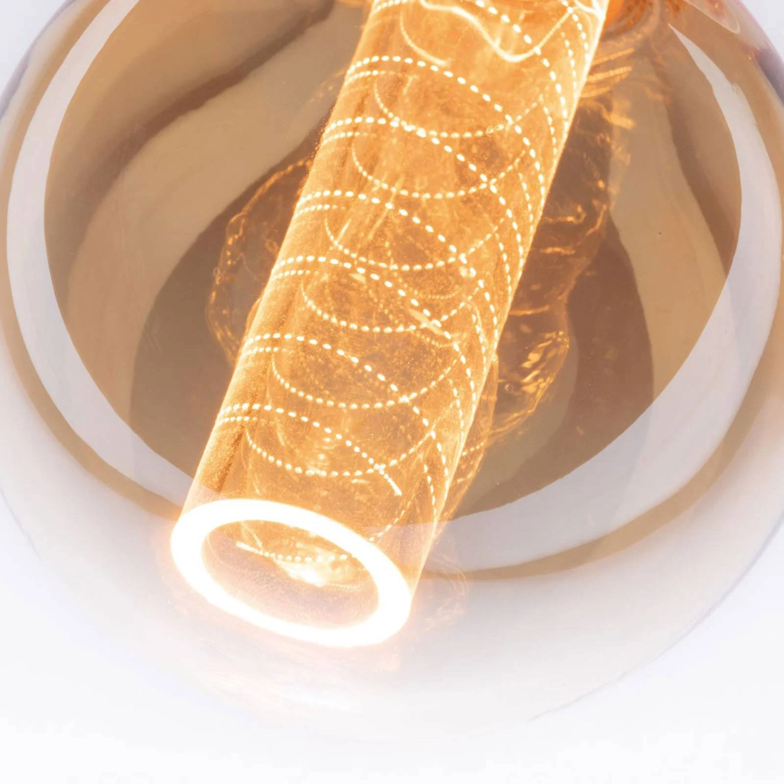 LED-Globelampe E27 4W G95 Inner Glow Spiralmuster günstig online kaufen