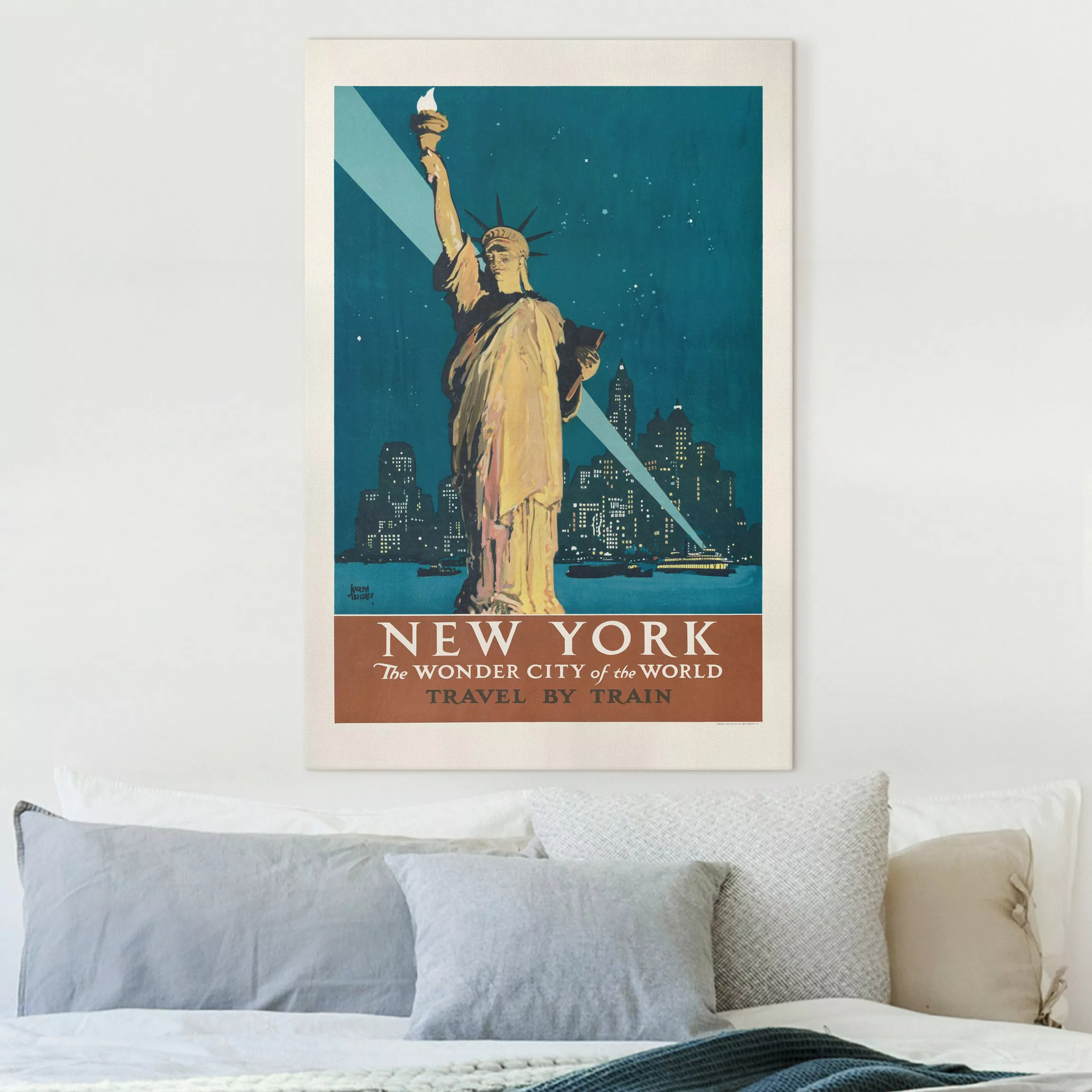 Leinwandbild Vintage Poster New York günstig online kaufen