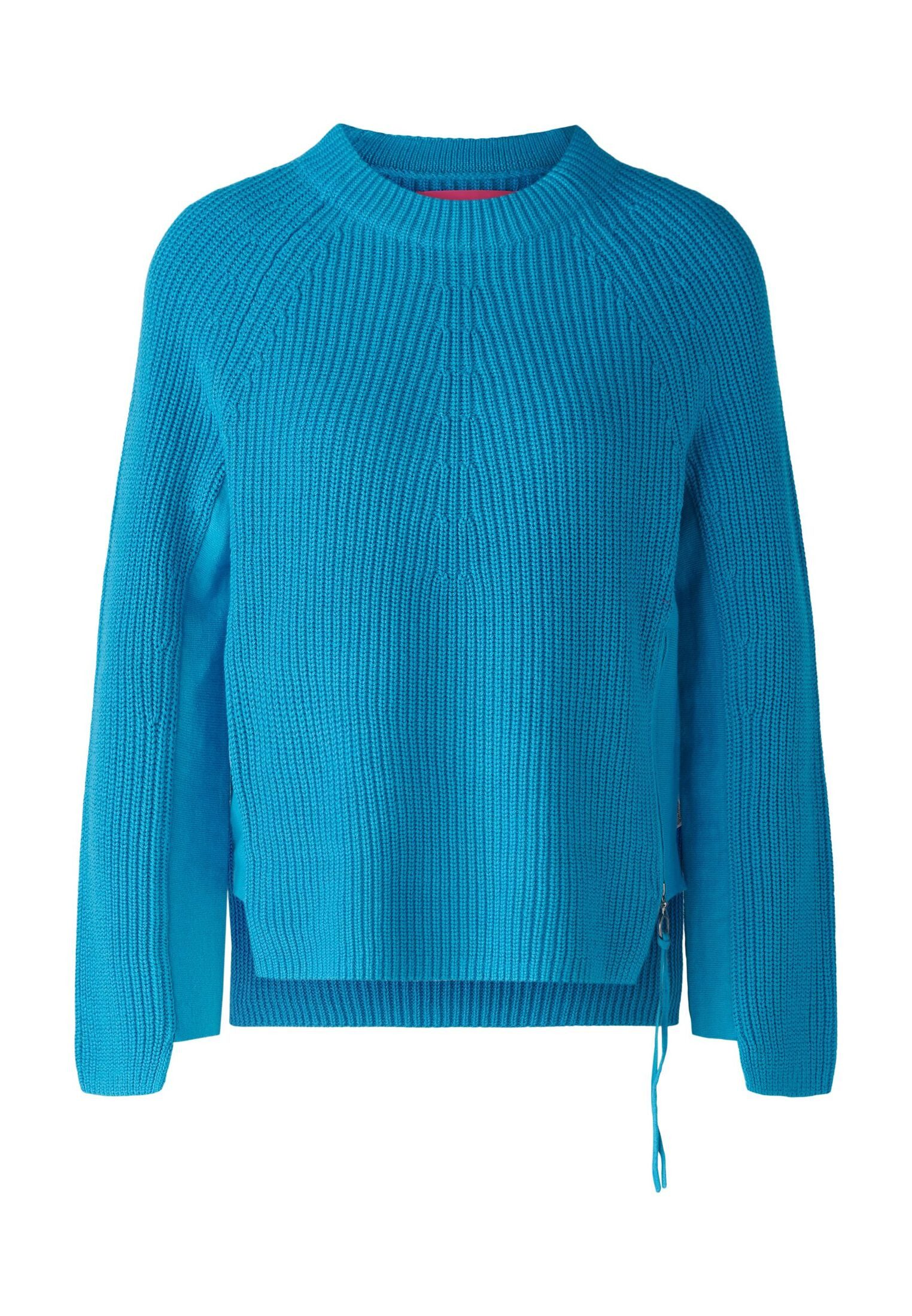 Oui Rundhalspullover RUBI Pullover mit Reßverschuss günstig online kaufen