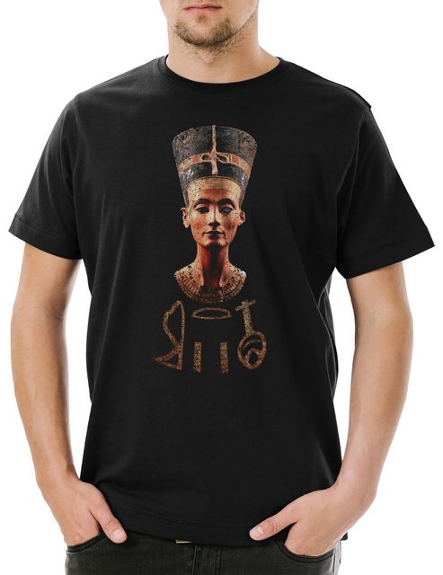 Urban Backwoods Print-Shirt Nefertiti Vintage Herren T-Shirt Egytian Pharao günstig online kaufen