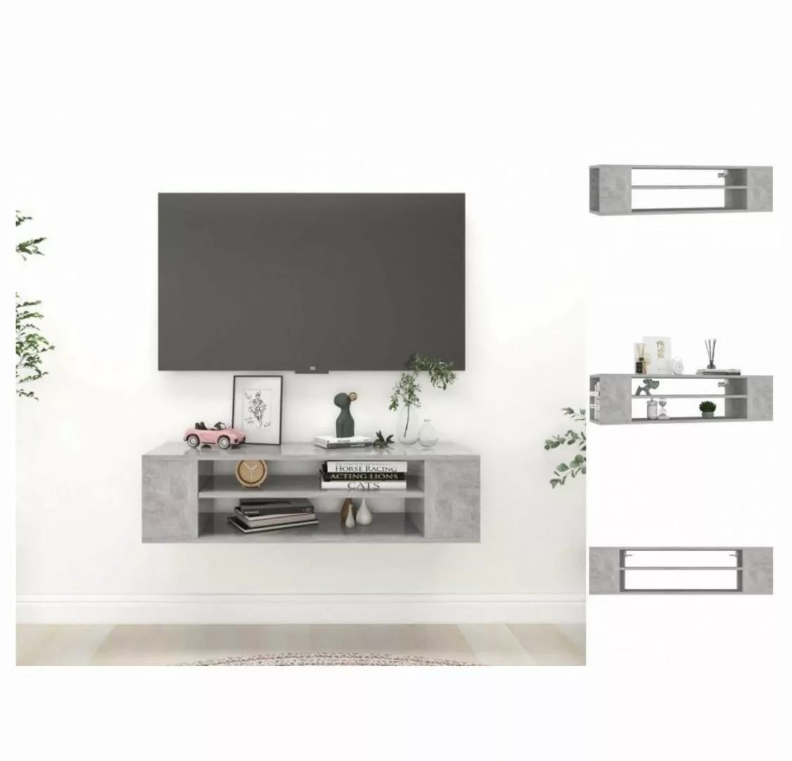 vidaXL TV-Schrank TV-Hängeschrank Betongrau 100x30x26,5 cm Spanplatte günstig online kaufen