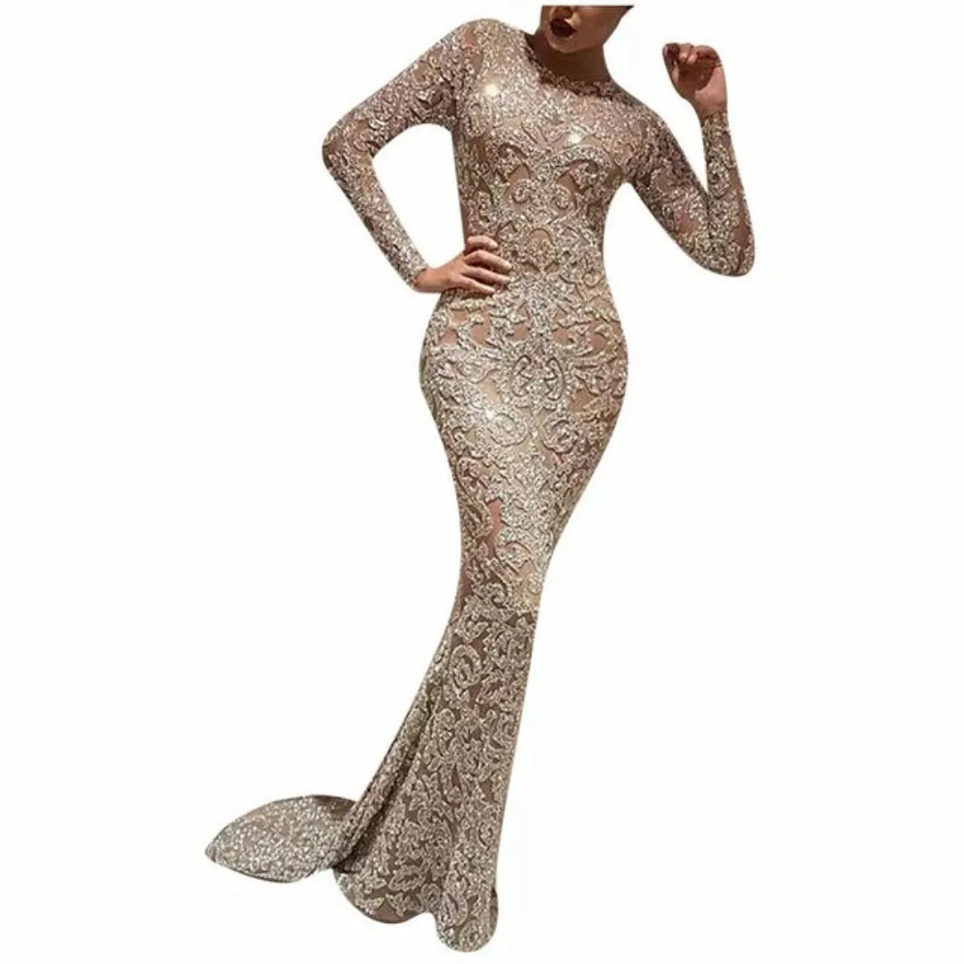 RUZU UG Abendkleid Damen Paillettenkleid Maxikleid Partykleid Sommerkleid C günstig online kaufen
