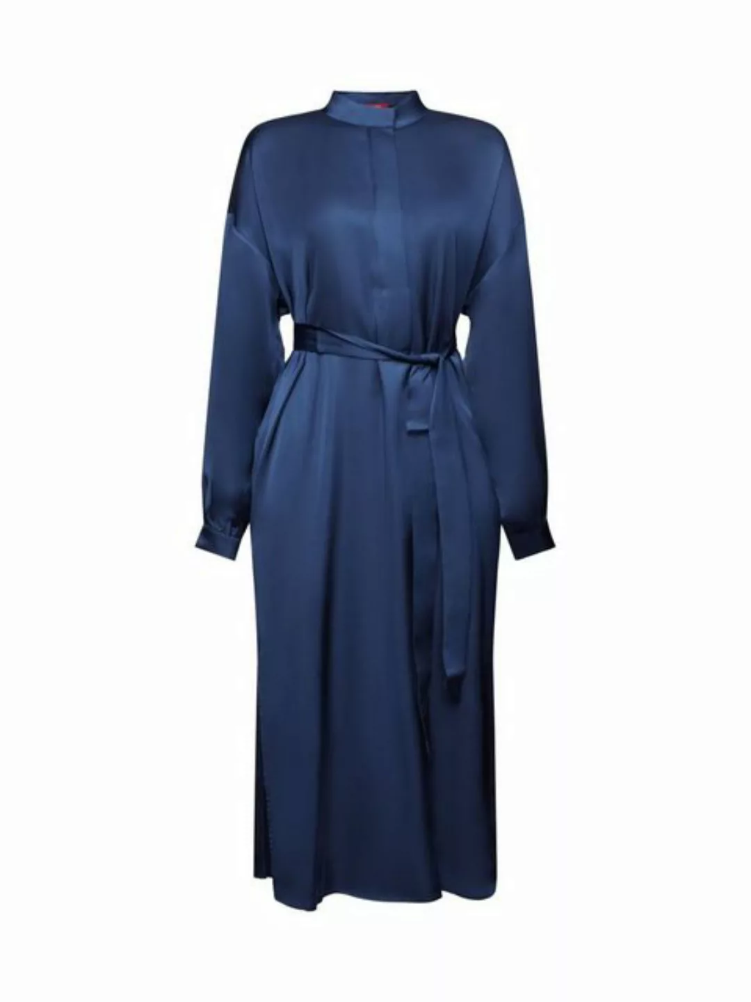 Esprit Collection Midikleid Hemdblusenkleid aus Satin günstig online kaufen