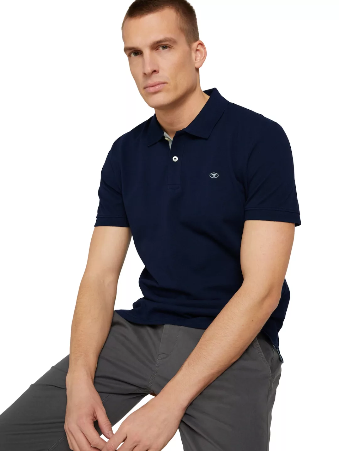 TOM TAILOR Poloshirt mit Knopfleiste und Logo günstig online kaufen