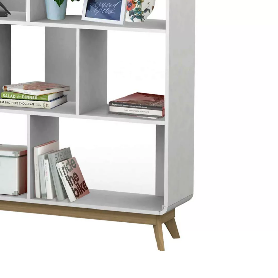Bücher Regal in Weiß Skandi Design günstig online kaufen