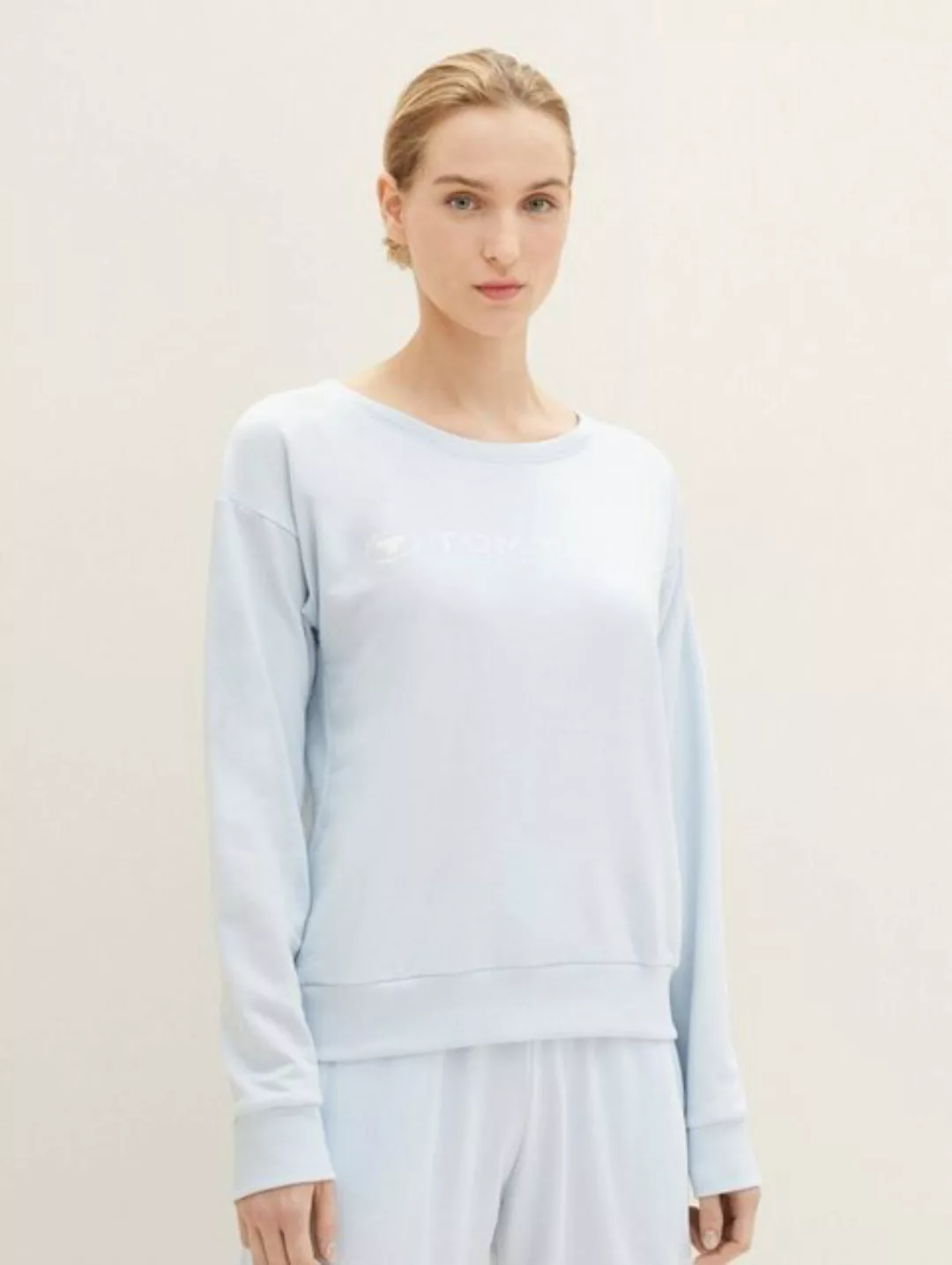 TOM TAILOR Pyjamaoberteil Sweatshirt mit Print günstig online kaufen