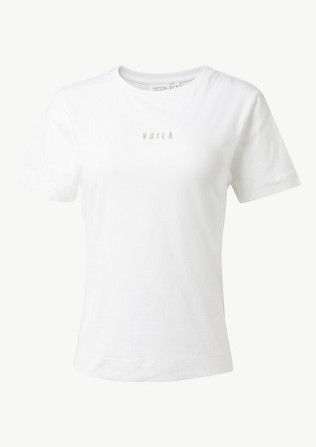 comma casual identity Kurzarmshirt T-Shirt mit Stickerei-Detail Stickerei günstig online kaufen