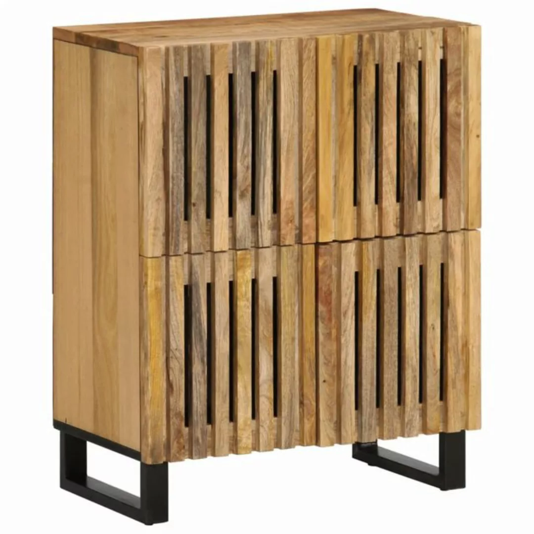 vidaXL Fächerschrank Sideboard 60x34x75 cm Raues Massives Mangoholz (1-St) günstig online kaufen