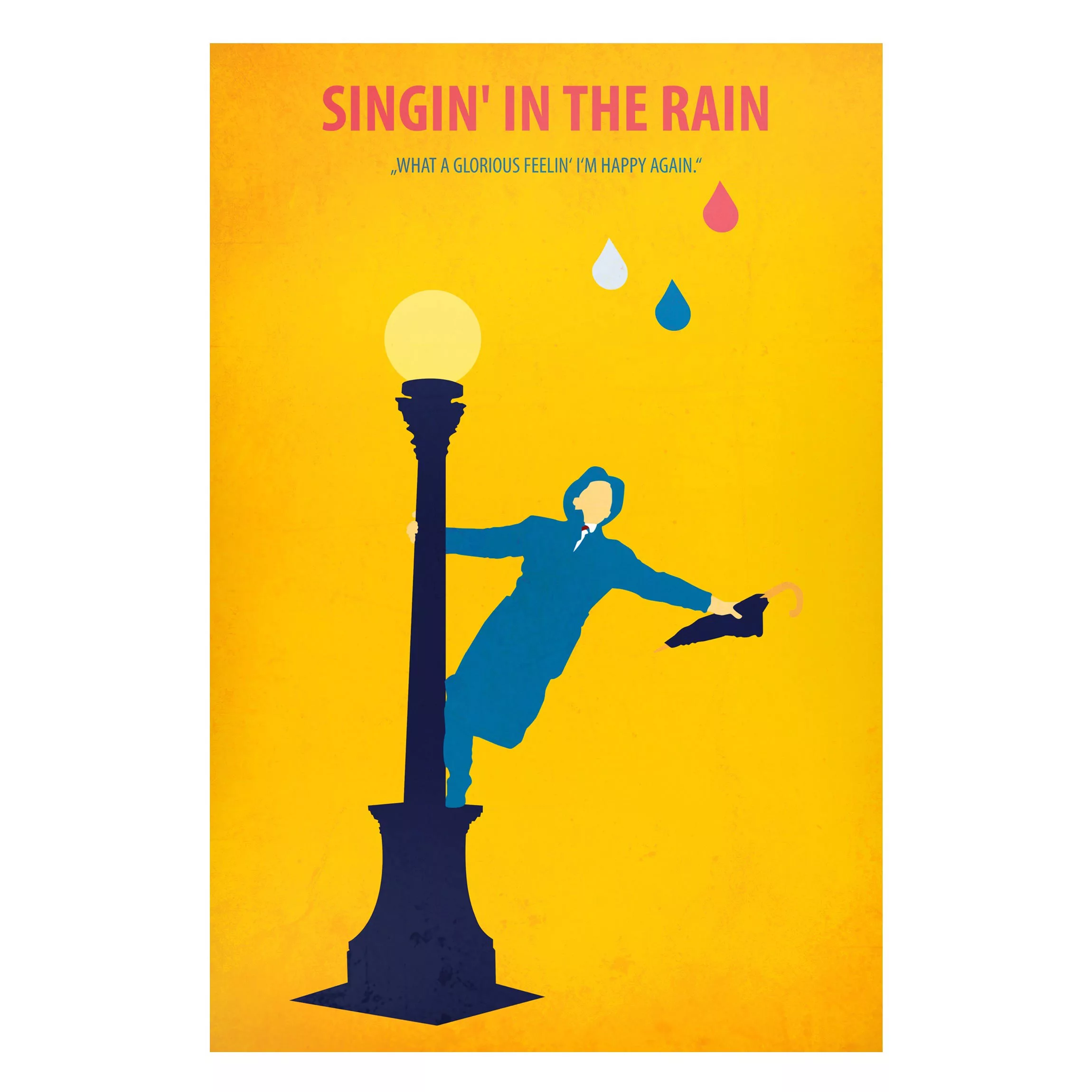 Magnettafel Kunstdruck - Hochformat 2:3 Filmposter Singing in the rain günstig online kaufen