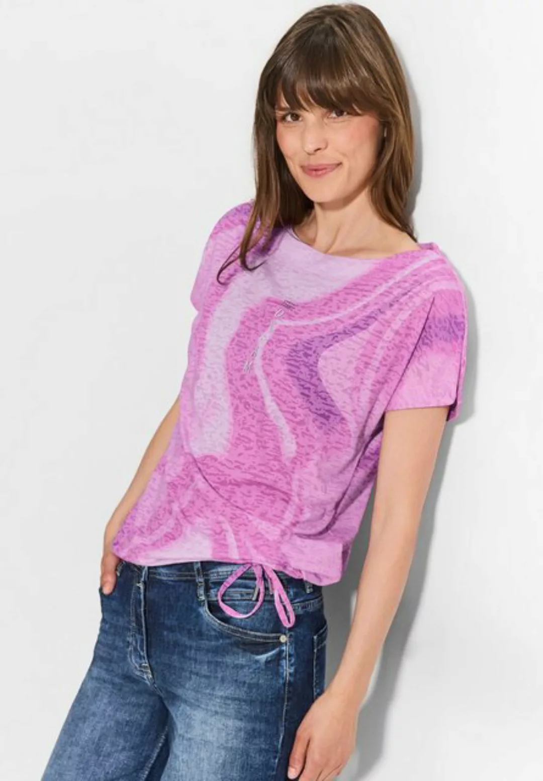 Cecil Print-Shirt mit charmanter Burn-Out-Musterung günstig online kaufen