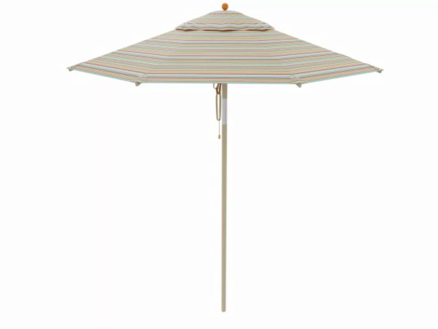 Kleiner Sonnenschirm Ø 210 cm Klassiker Multicolor mini, mit Flaschenzug un günstig online kaufen