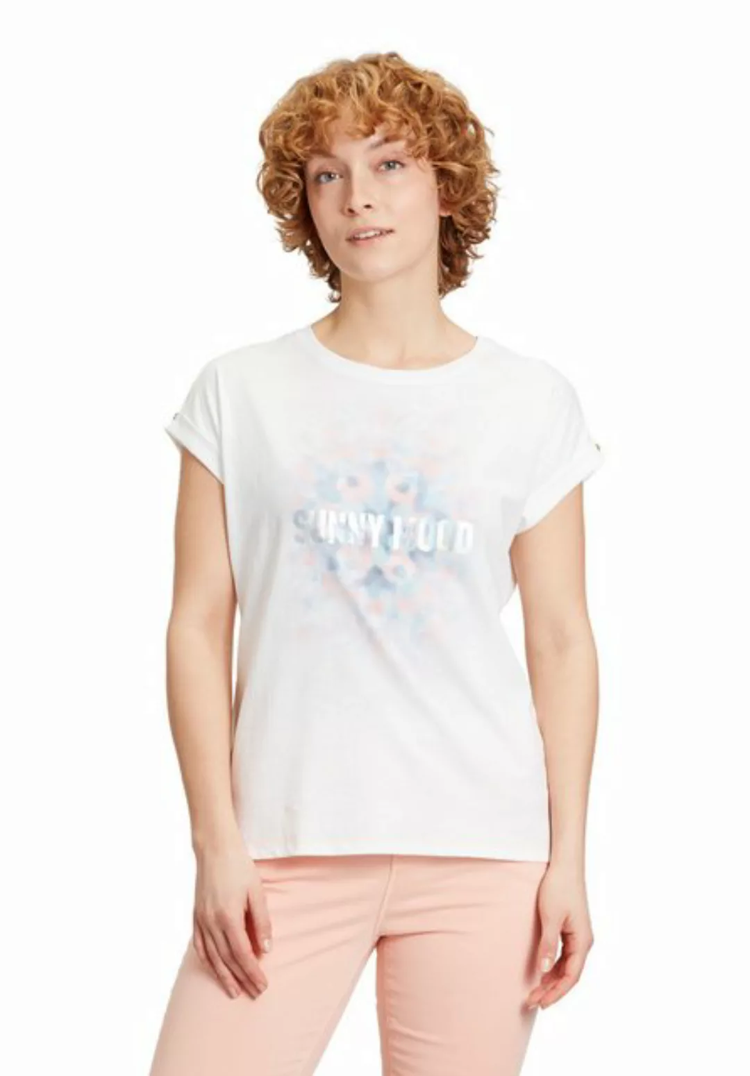 Cartoon T-Shirt mit Ärmelaufschlag (1-tlg) Foliendruck günstig online kaufen