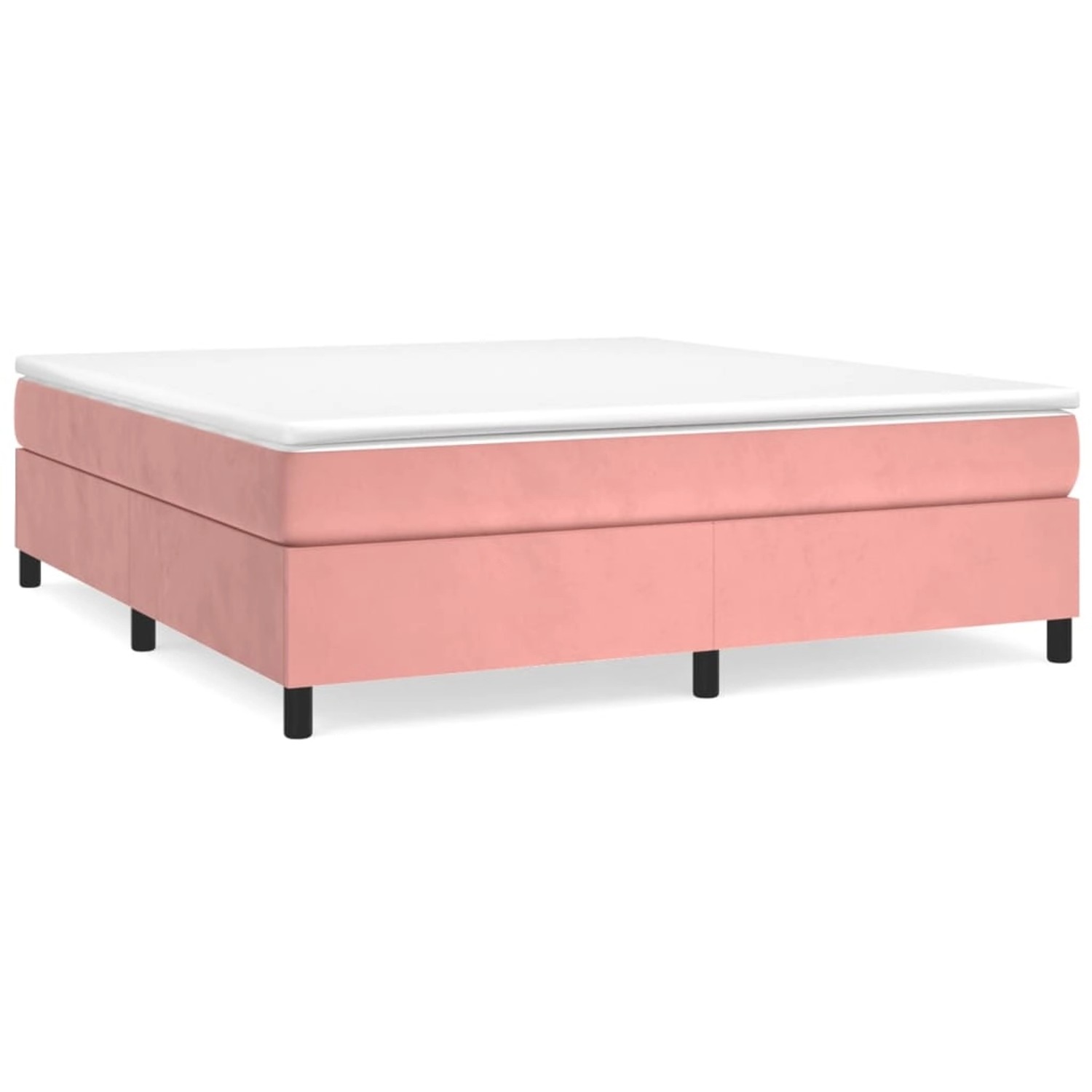 vidaXL Boxspringbett mit Matratze Rosa 200x200 cm Samt1386934 günstig online kaufen