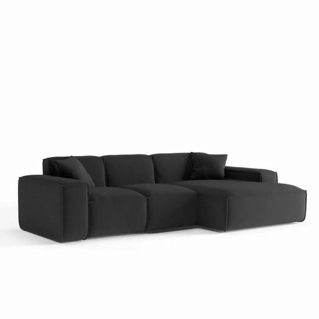 Beautysofa Ecksofa Lugano mini, L-form Ecke, im modernes Design, 266 cm Pol günstig online kaufen