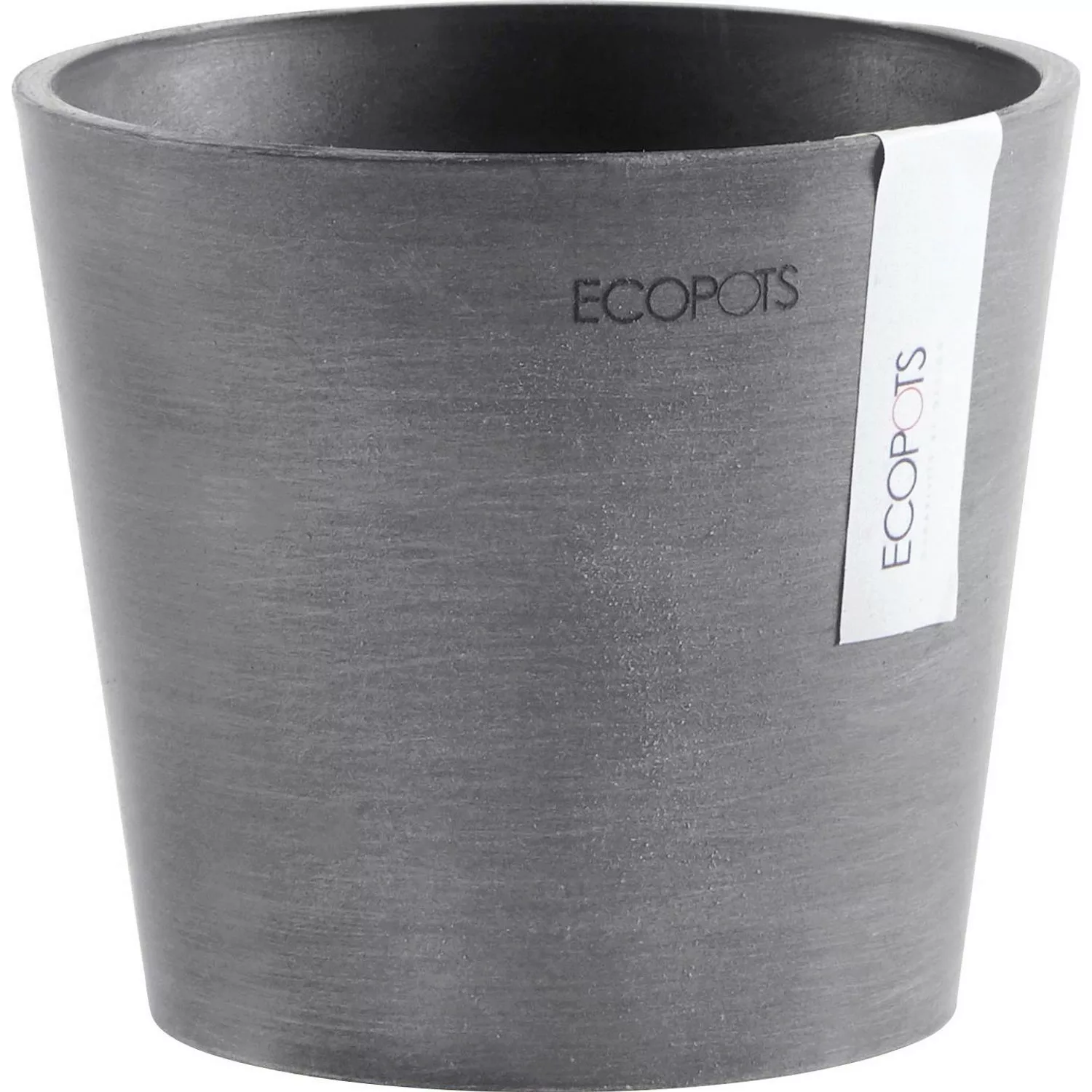 Ecopots Pflanztopf Amsterdam Ø 13 cm x 11 cm Grau günstig online kaufen