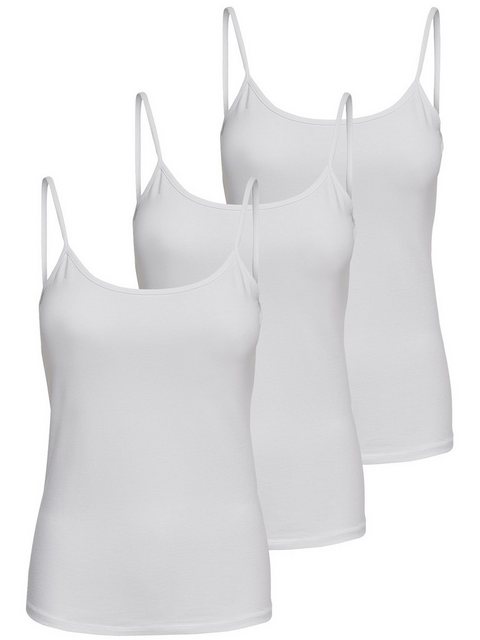 ONLY Tanktop Life Singlet (3-tlg) Figur betont, elastische Baumwollqualität günstig online kaufen